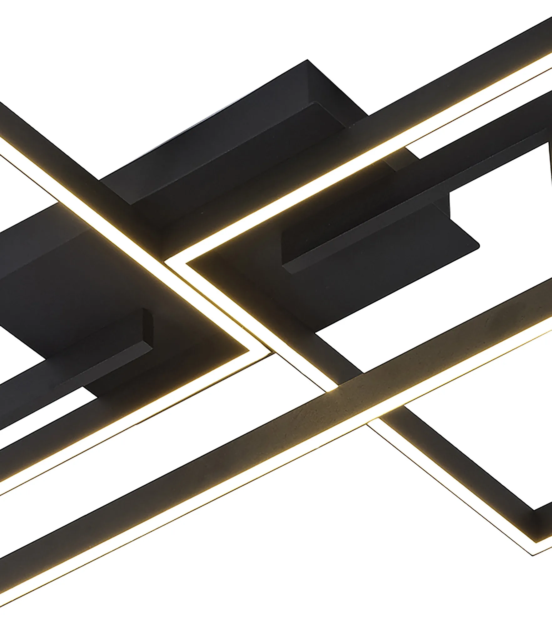 Mural Rectangular Flush Ceiling 48W LED Dimmable Matt Black M7463  Mantra Fusion Mural Black